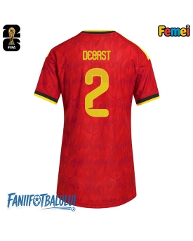 Belgia Zeno Debast #2 Echipament de Fotbal Replică Mondial 2026 Femei Acasa